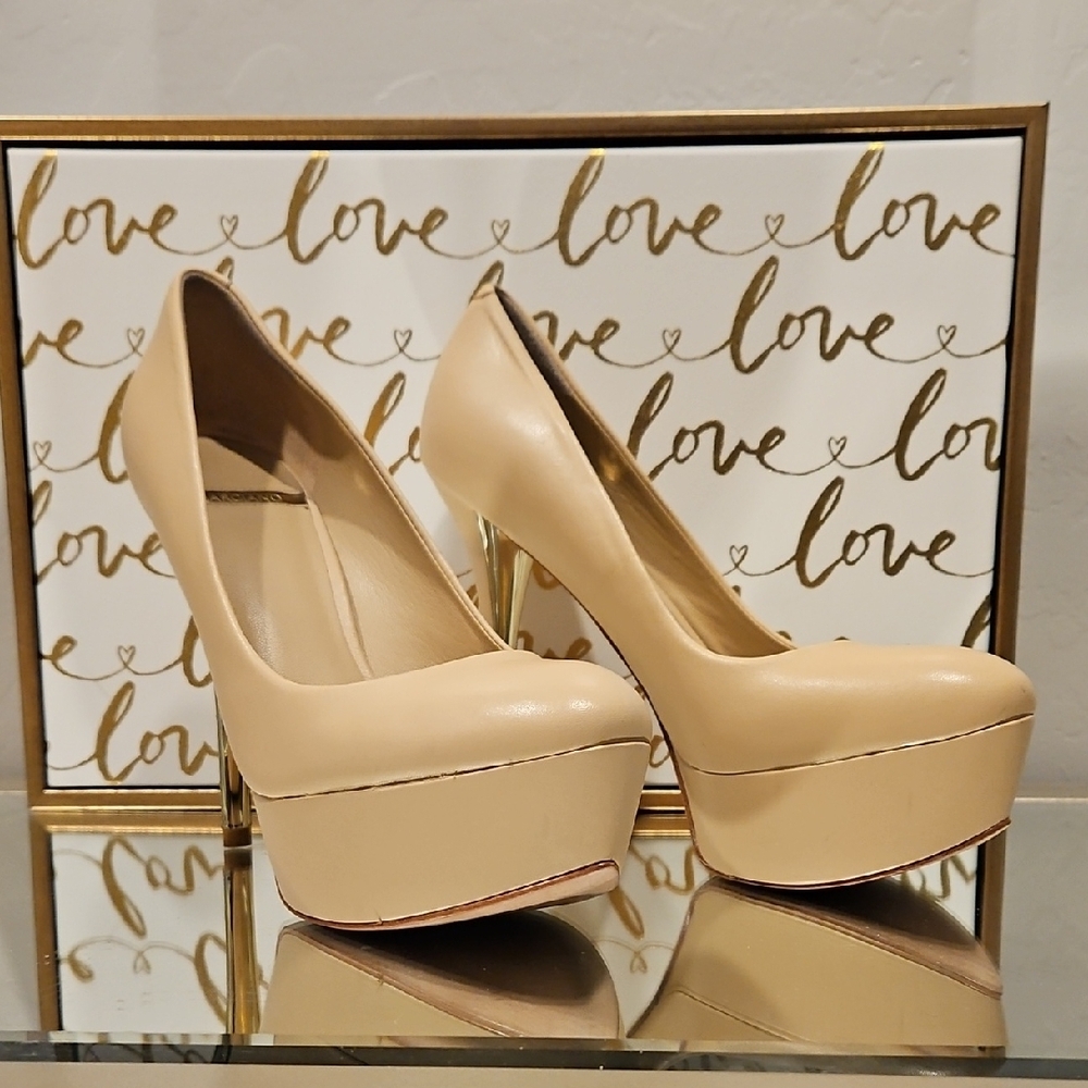 Marciano Nude Platform Heels